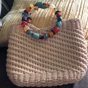 Summer straw pocketbook